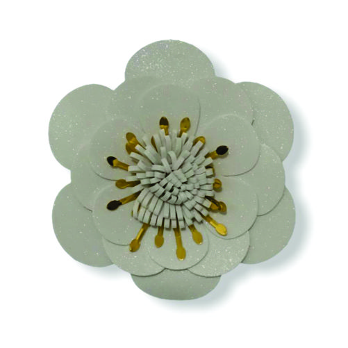 Flor Decorativa E.V.A Begonia M Branca C/ Metal 23 Cm (110050) PIFFER -  Zanepan